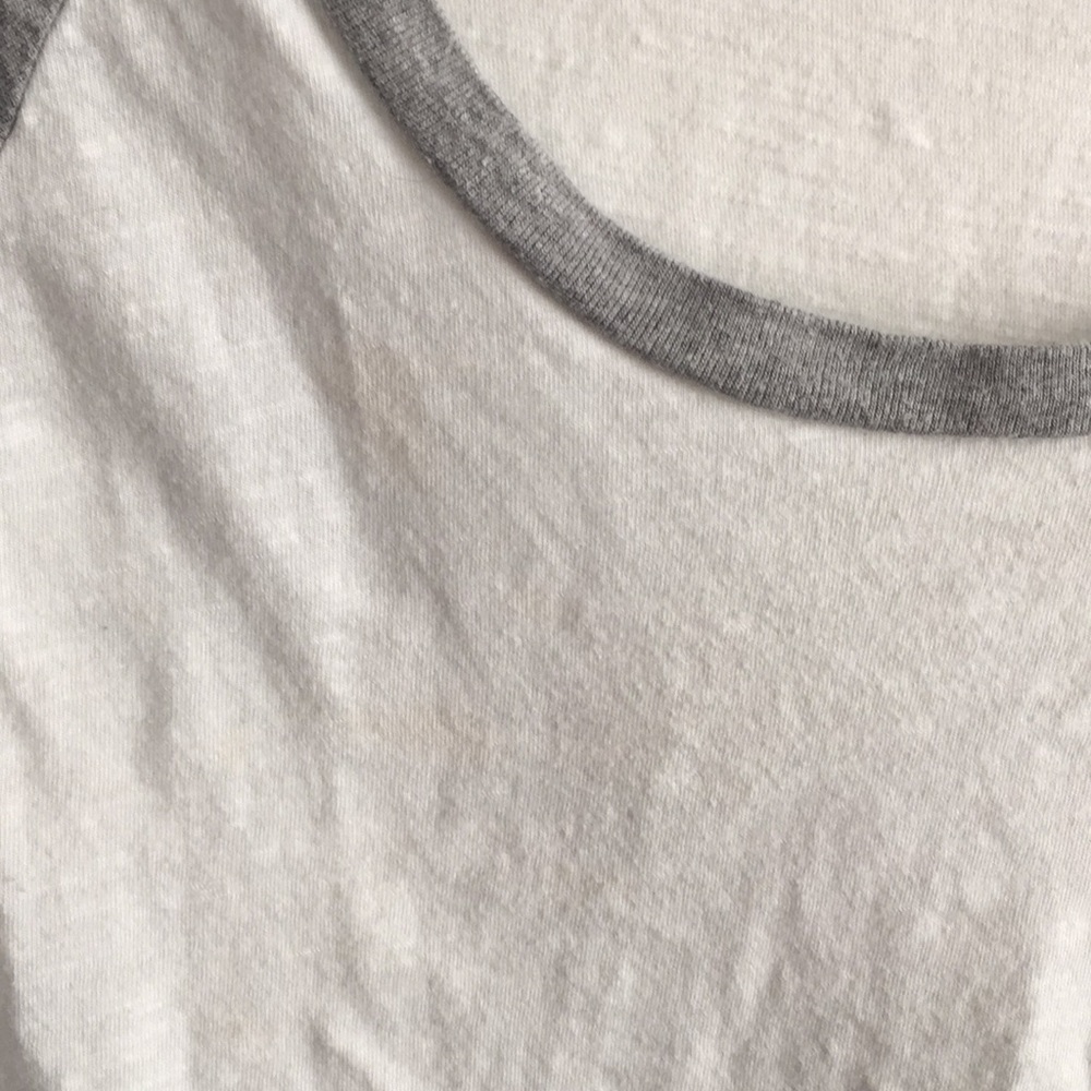 Gray and White Baseball Tee - Picture 2 of 4